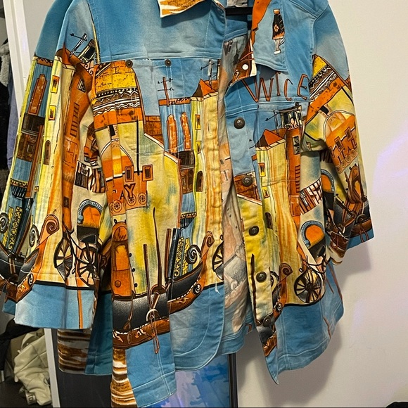 Painting Themed Denim Jacket - Picture 2 of 3